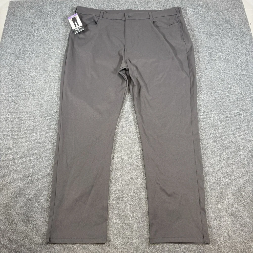 New Callaway Pants Mens 40x30 Gray Stretch Lightweight 5 Pocket‎ Golf Athletic